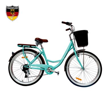 BICICLETA CAMPERA FRAUENFELDER ARO 26 VERDE AGUA VINTAGE