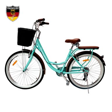 BICICLETA CAMPERA FRAUENFELDER ARO 26 VERDE AGUA VINTAGE - 2