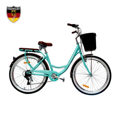 BICICLETA CAMPERA FRAUENFELDER ARO 24 VERDE JADE VINTAGE