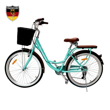 BICICLETA CAMPERA FRAUENFELDER ARO 24 VERDE JADE VINTAGE - 2