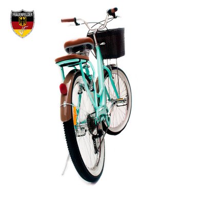 BICICLETA CAMPERA FRAUENFELDER ARO 24 VERDE JADE VINTAGE - 4