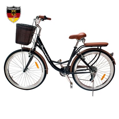 BICICLETA CAMPERA FRAUENFELDER ARO 24 NEGRO VINTAGE - 2