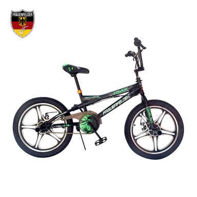 BICICLETA BMX FRAUENFELDER ARO 20 VERDE NEGRO
