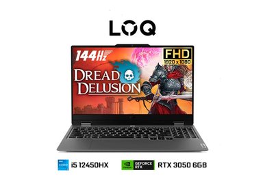 LAPTOP LENOVO LOQ 15IAX9 INTEL CORE I5-12450HX 8GB RAM 512GB SSD 15.6” FHD 144 HZ