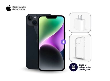 CELULAR IPHONE 14 C/CHIP 128GB RAM COLOR NEGRO + ADAPTADOR 20W + CASE - 1