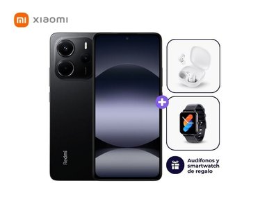 XIAOMI REDMI NOTE 14 4G 256GB 8GB NEGRO MEDIANOCHE + SMARTWATCH + AUDIFONOS - 1