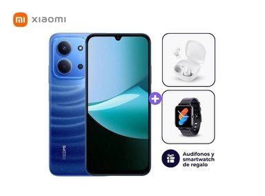 XIAOMI REDMI 15C 128GB 4GB RAM COLOR AZUL + SMARTWATCH + AUDIFONOS - 1