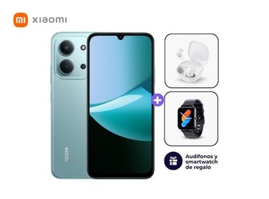 XIAOMI REDMI 15C 256GB 8GB RAM COLOR VERDE + SMARTWATCH + AUDIFONOS