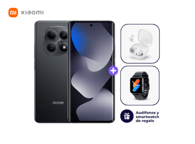 XIAOMI REDMI NOTE 15 4G 128GB 6GB RAM NEGRO + SMARTWATCH + AUDÍFONOS - 1