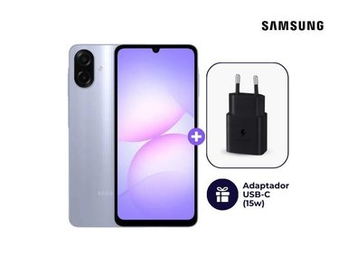 SAMSUNG GALAXY A07 4G 64GB 4GB VIOLETA + ADAPTADOR USB-C SAMSUNG ORIGINAL 15W