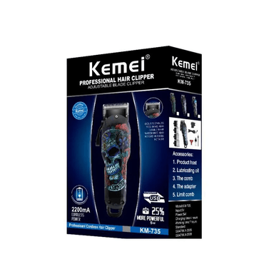 Cortador De Cabello Kemei Km735 Hair Clipper carga USB