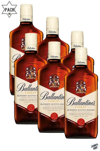 WHISKY BALLANTINE'S BOTELLA VIDRIO UNDS FINEST 700 ML PACK 6