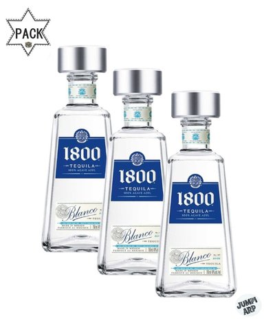 TEQUILA AGAVE 1800 750ML SILVER PACK X3