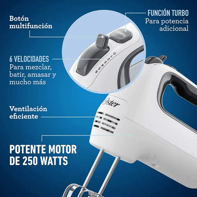 Batidora de mano Oster FPSTHM3532 con 6 velocidades y función turbo - 3