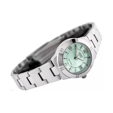RELOJ CASIO MUJER ANÁLOGO LTP 1241D-3A ENTICER LADIES METALICO FONDO VERDE - 2