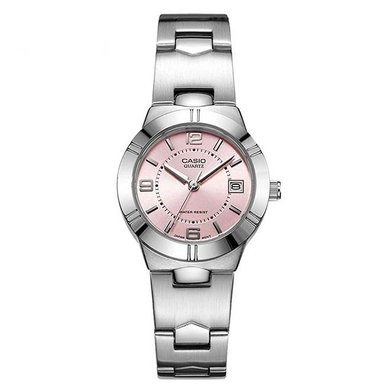 RELOJ CASIO MUJER ANÁLOGO LTP 1241D-4A ENTICER LADIES METALICO FONDO ROSADO