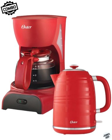 Combo oster cafetera bvstdcdr5r-053 + hervidor bvstkt4177r