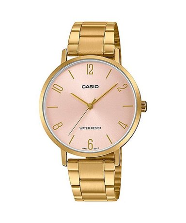 RELOJ CASIO MUJER ANÁLOGO DORADO LTP VT01G-4BUF