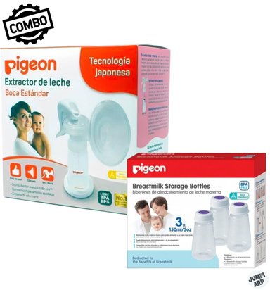 EXTRACTOR PIGEON COMBO MANUAL + BIBERONES BOCA STANDARD