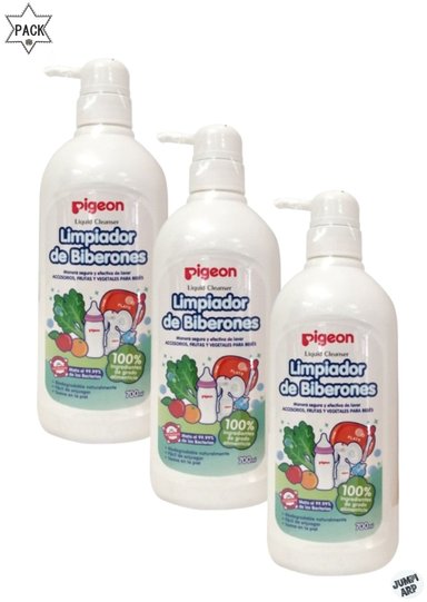 LÍQUIDO LIMPIADOR PIGEON PACK 3 UNIDADES 12955 700ML