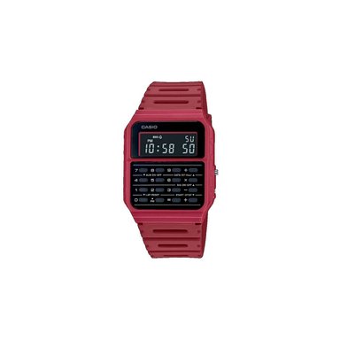 RELOJ CASIO UNISEX DIGITAL CA-53WF-4B CALCULADORA ROJO