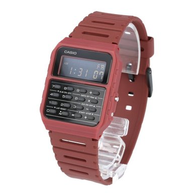 RELOJ CASIO UNISEX DIGITAL CA-53WF-4B CALCULADORA ROJO - 2