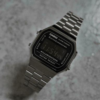 RELOJ CASIO UNISEX DIGITAL A168WGG-1BDF CLÁSICO METALICO - 2