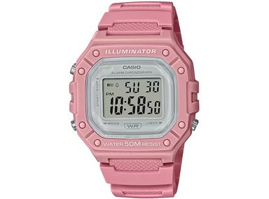 RELOJ CASIO MUJER DIGITAL W-218HC-4AV PALO ROSA RESINA