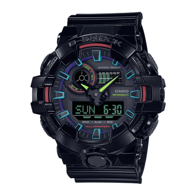 RELOJ CASIO G-SHOCK HOMBRE ANÁLOGO GA-700RGB-1A VIRTUAL RAINBOW EDICION LIMITADA - 1