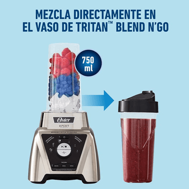 LICUADORA OSTER BLST3B CPG XPERT 1100W 2 LITROS PLATEADA - 4
