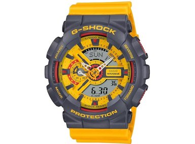 RELOJ CASIO G-SHOCK UNISEX ANÁLOGO GA 110Y-9A SERIE SPORT LOS 90