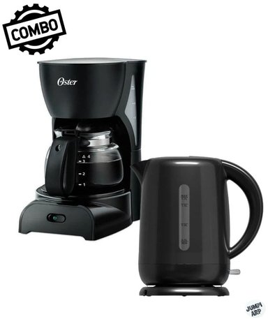COMBO OSTER CAFETERA BVSTDCDR5B-053HERVIDOR BVSTKT3101- NEGRO