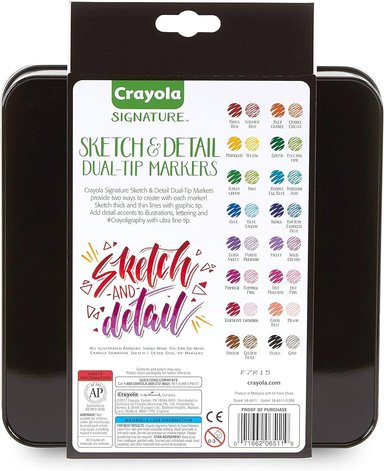 MARCADORES CRAYOLA SIGNATURE BRUSH Y DETAIL 16 DOBLE EXTREMO - 2