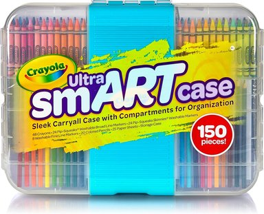 MARCADORES CRAYOLA ULTRA SMART CASE 150 PIEZAS ART SET FOR KIDS