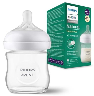 BIBERÓN AVENT TETINA FORMA NATURAL BLANCO 4 ONZ 120ML NATURAL