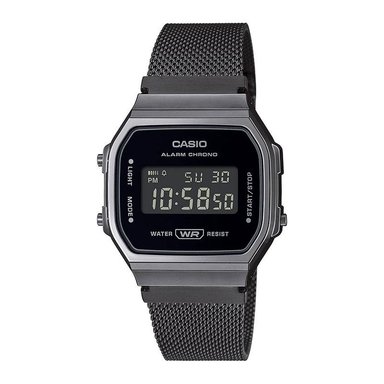 RELOJ CASIO HOMBRE DIGITAL MALLA NEGRO A168WEMB-1B