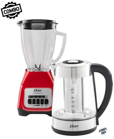 COMBO OSTER LICUADORA BLSTKAG RPB + HERVIDOR ELÉCTRICO BVSTKT8990