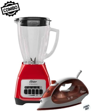 COMBO OSTER LICUADORA BLSTKAG RPB + PLANCHA GCSTBS5004 ROJO