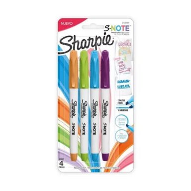 SHARPIE PACK DE 4 MARCADORES S.NOTE