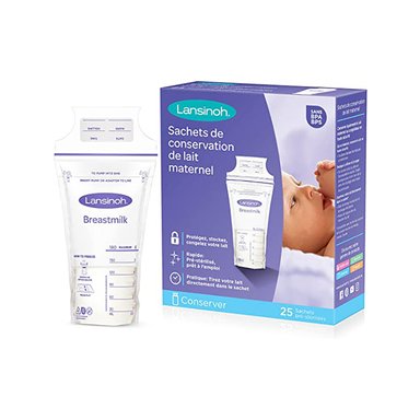 BOLSA ALMACENAMIENTO LECHE MATERNA LANSINOH BG20435CT0321 TRANSPARENTE 25 UNID