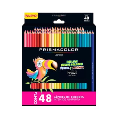 PRISMACOLOR JUNIOR COLORES PASTEL Y METÁLICOS X48