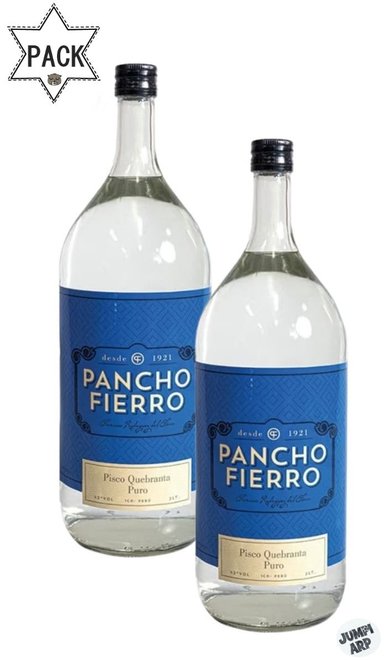 PISCO QUEBRANTA PANCHO FIERRO BOTELLA VIDRIO 2 LT PACK 2 UND
