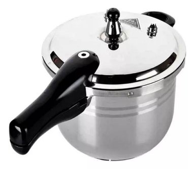 OLLA A PRESION PLATEADO VALESKA 11 L ACERO INOXIDABLE - 2