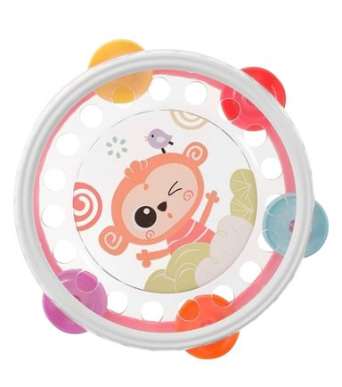 PANDERETA DE MANO PARA BEBÉ - ROJO