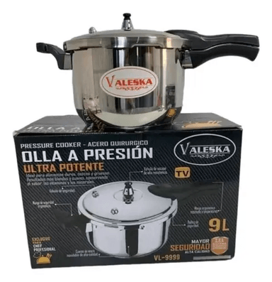 OLLA A PRESIÓN OTROS VL-9999 VALESKA DE ACERO INOXIDABLE 9 LITROS - 1