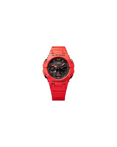RELOJ CASIO G-SHOCK UNISEX ANÁLOGO DIGITAL GA-B001G-4A CARBON CORE ROJO RESINA