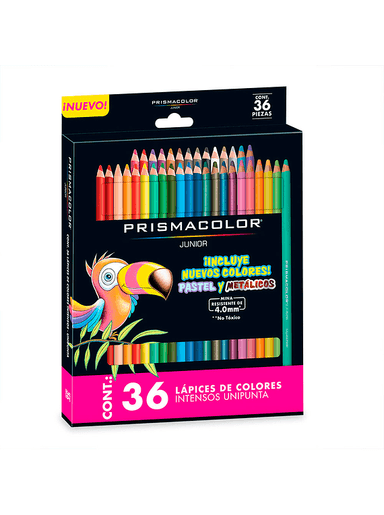 PRISMACOLOR JUNIOR SET X 36 LÁPICES DE COLORES UNIPUNTA 4MM.
