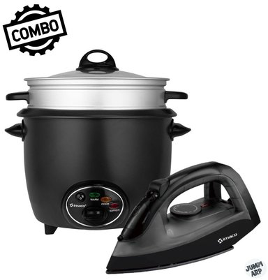 COMBO IMACO OLLA ARROCERA RC18FRY + PLANCHA A VAPOR ETA 600N