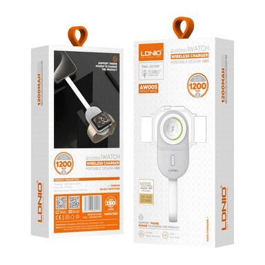CARGADOR PORTATIL DE IWATCH LDNIO AW005 2 EN 1 1200MAH