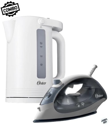 COMBO OSTER HERVIDOR BVSTKT35W + PLANCHA GCSTBS5001